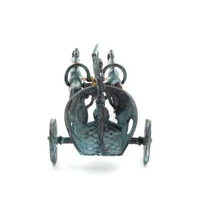 Chariot with Achilles: War Horses or Horse Racing Events and the Invulnerable Warrior 20x13,5 cm bronsprydnad Brons 2 - grifon.s