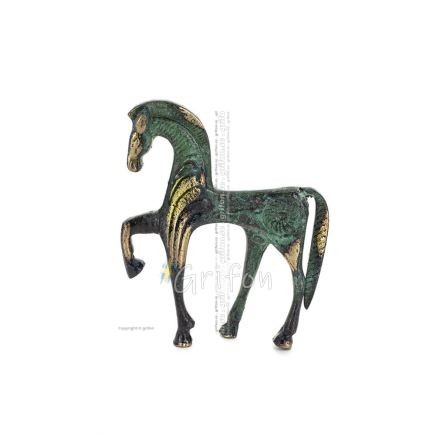 Bucephalus, the horse of Alexander the great, symbolizes undivided friendship, 12cm, statuette with base, Bronze decoration Bron