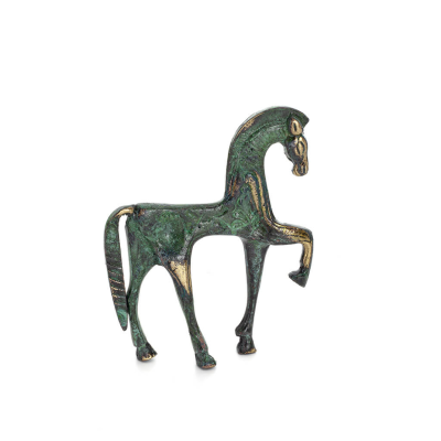 Bucephalus, the horse of Alexander the great, symbolizes undivided friendship, 12cm, statuette with base, Bronze decoration Bron