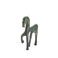 Bucephalus, the horse of Alexander the great, symbolizes undivided friendship, 12cm, statuette with base, Bronze decoration Bron