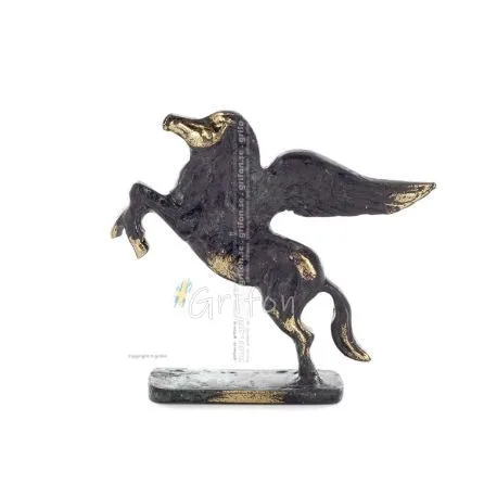 Pegasus, symbol för frihet, energi och inspiration, 9cm, statyett med bas, dekorativ brons Brons 1 - grifon.se 