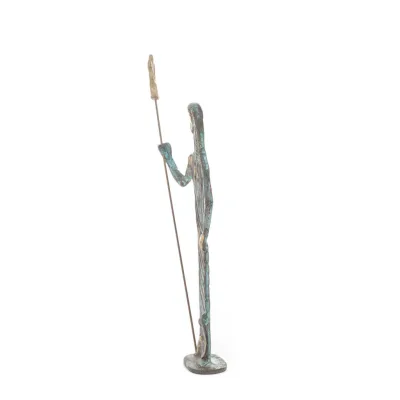 Poseidon: Havets gud, jordbävningar, jorden, stormar och ord en 25,5 x 10 cm helkroppsstaty bronsprydnad Brons 2 - grifon.se 