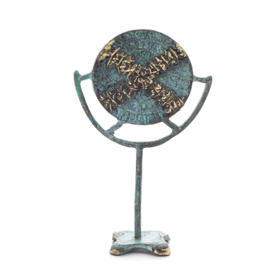 Phaistos Disc: The Unsolved Mystery, 15 cm bronsprydnad, minoisk civilisation, antikens Grekland Brons 1 - grifon.se 