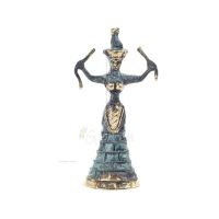 Snake Goddess, Fertility Goddess 19cm Brons, Helkroppsstaty Brons Ornament, Minoisk Civilisation, Antika Grekland Brons 1 - grif