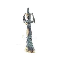 Snake Goddess, Fertility Goddess 19cm Bronze, Full Body Statue Bronze Ornament, Minoan Civilization, Ancient Greece Bronze 2 - g