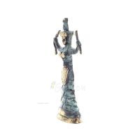 Snake Goddess, Fertility Goddess 19cm Brons, Helkroppsstaty Brons Ornament, Minoisk Civilisation, Antika Grekland Brons 2 - grif