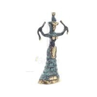 Snake Goddess, Fertility Goddess 19cm Bronze, Full Body Statue Bronze Ornament, Minoan Civilization, Ancient Greece Bronze 5 - g