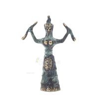 Snake Goddess, Fertility Goddess 13cm Brons, Helkroppsstaty Brons Ornament, Minoisk Civilisation, Antika Grekland Brons 1 - grif