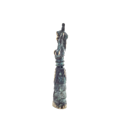 Snake Goddess, Fertility Goddess 13cm Bronze, Full Body Statue Bronze Ornament, Minoan Civilization, Ancient Greece Bronze 3 - g