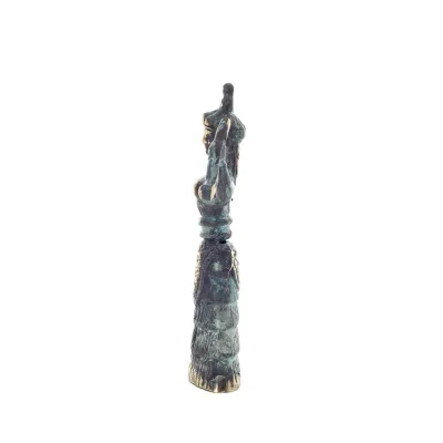 Snake Goddess, Fertility Goddess 13cm Bronze, Full Body Statue Bronze Ornament, Minoan Civilization, Ancient Greece Bronze 3 - g