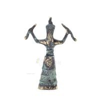 Snake Goddess, Fertility Goddess 13cm Brons, Helkroppsstaty Brons Ornament, Minoisk Civilisation, Antika Grekland Brons 4 - grif