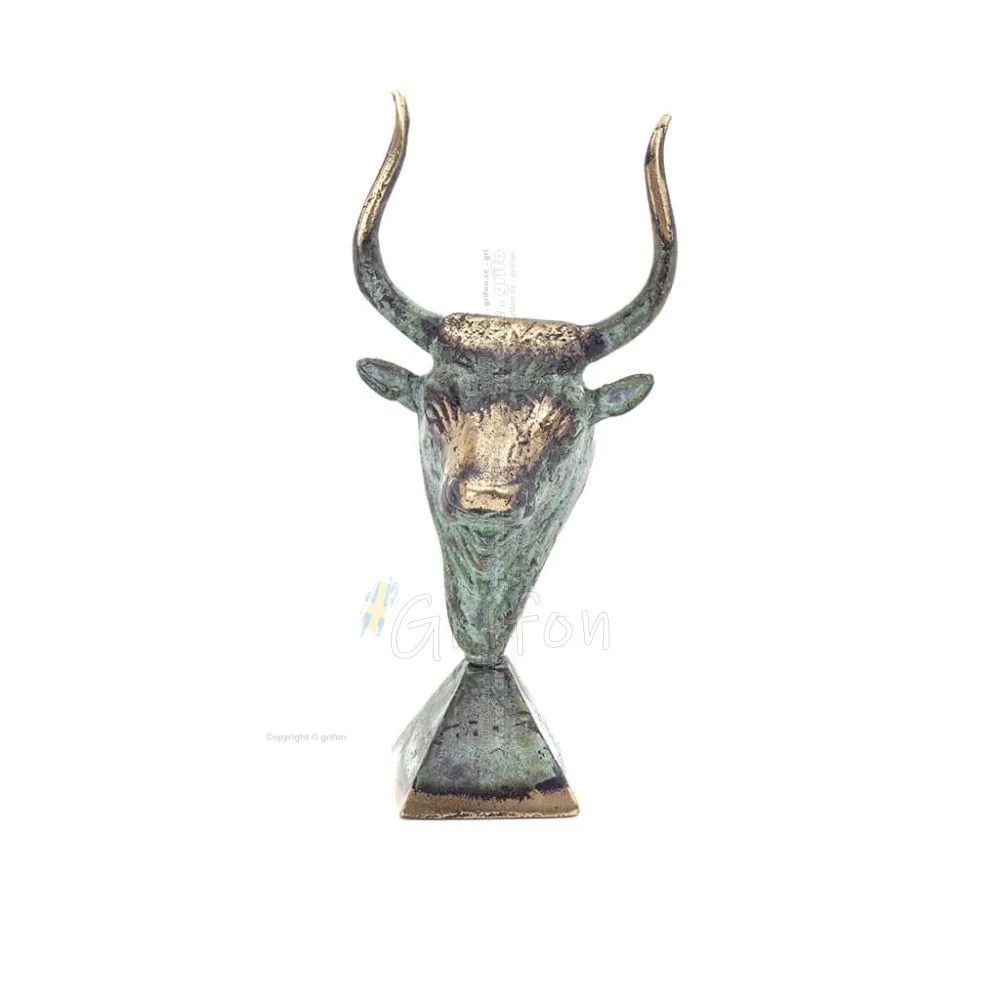 Minotaur: Queen Pasiphaes son, Bull head, bull head 15cm Bust, decorative, Minoan culture Bronze 1 - grifon.se 
