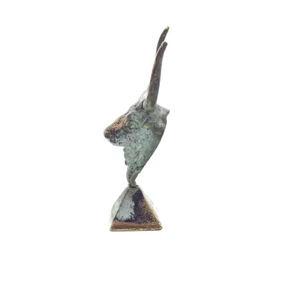 Minotaur: Drottning Pasiphaes son, Tjurhuvud, Tjurhuvud 15 cm Byst, dekorativ, minoisk kultur Brons 3 - grifon.se 