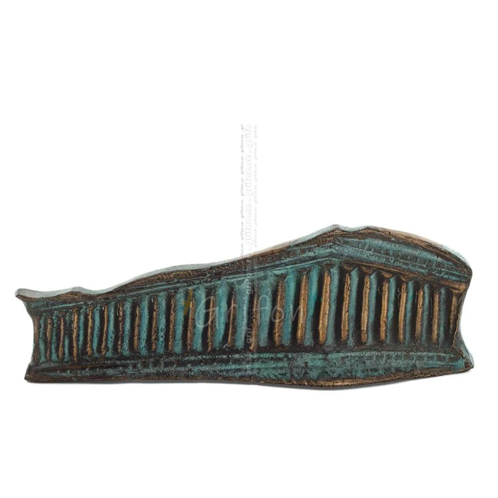Parthenon, Akropolis i Aten: Gudinnan Athenas tempel 5x14 cm helkroppsstaty bronsprydnad Brons 1 - grifon.se 