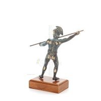 Spear Warrior Base 19x10cm Helkroppsstaty Brons Ornament Brons 4 - grifon.se 