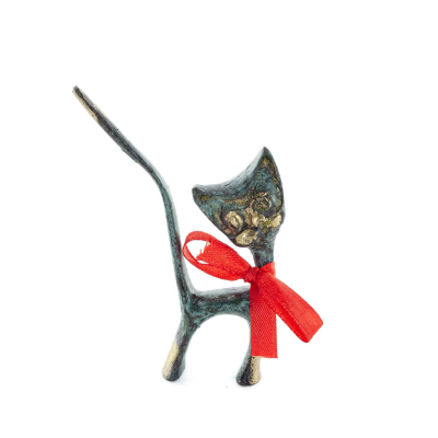 Cat, Kitten: Symbol of Femininity, Eternity & Hell 7x4cm Full Body Statue Bronze Ornament Bronze 1 - grifon.se 