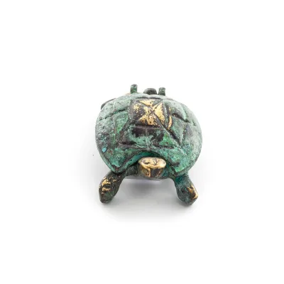 Sköldpadda 5x3 cm smyckeskrin, smyckeskrin, förvaringslåda, helkroppsstaty bronsprydnad Brons 4 - grifon.se 