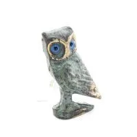 Owl or Glaucus: the sacred bird, symbol of wisdom, prudence, 6cm Full body statue Bronze decoration Bronze 5 - grifon.se 