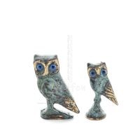 Owl or Glaucus: the sacred bird, symbol of wisdom, prudence, 6cm Full body statue Bronze decoration Bronze 6 - grifon.se 