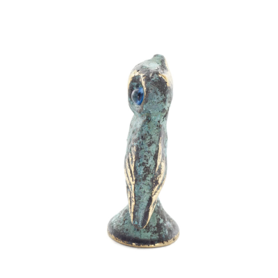 Owl or Glaucus: the sacred bird, symbol of wisdom, prudence, slab 4.5x2cm Full body statue Bronze decoration Bronze 2 - grifon.s