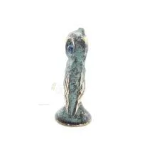 Uggla eller Glaucus: den heliga fågeln, symbol för visdom, försiktighet, platta 4,5x2cm Helkroppsstaty Bronsdekoration Brons 2 -