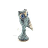 Owl or Glaucus: the sacred bird, symbol of wisdom, prudence, slab 4.5x2cm Full body statue Bronze decoration Bronze 5 - grifon.s
