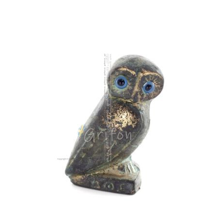Owl or Glaucus: the sacred bird, symbol of wisdom, prudence, 4.5cm Full body statue Bronze decoration Bronze 1 - grifon.se