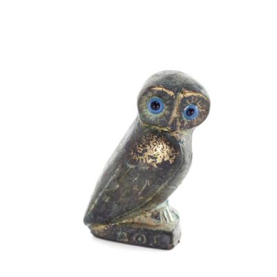 Owl or Glaucus: the sacred bird, symbol of wisdom, prudence, 4.5cm Full body statue Bronze decoration Bronze 1 - grifon.se 