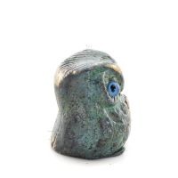 Owl or Glaucus: the sacred bird, symbol of wisdom, prudence, small 4x3cm Full body statue Bronze decoration Bronze 4 - grifon.se