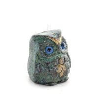 Owl or Glaucus: the sacred bird, symbol of wisdom, prudence, small 4x3cm Full body statue Bronze decoration Bronze 5 - grifon.se