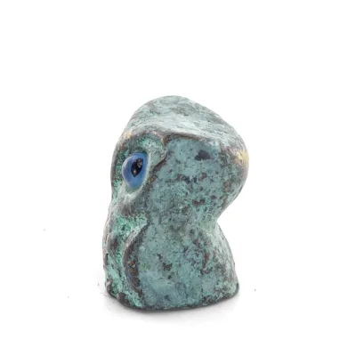 Uggla eller Glaucus: den heliga fågeln, symbol för visdom, försiktighet, mini 2,5x2cm helkroppsstaty Dekorativ brons Brons 2 - g
