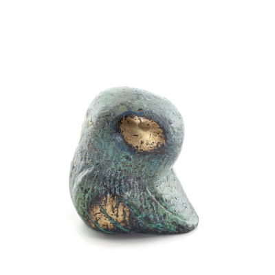 Owl or Glaucus: the sacred bird, symbol of wisdom, prudence, small 4x3cm Full body statue Bronze decoration Bronze 3 - grifon.se