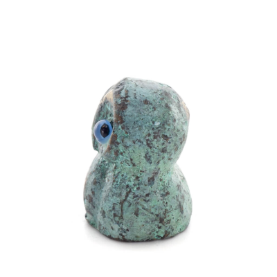 Uggla eller Glaucus: den heliga fågeln, symbol för visdom, försiktighet, mini 3x2,5 cm helkroppsstaty Bronsdekoration Brons 2 - 