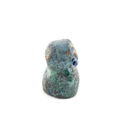 Uggla eller Glaucus: den heliga fågeln, symbol för visdom, försiktighet, mini 3x2,5 cm helkroppsstaty Bronsdekoration Brons 4 - 