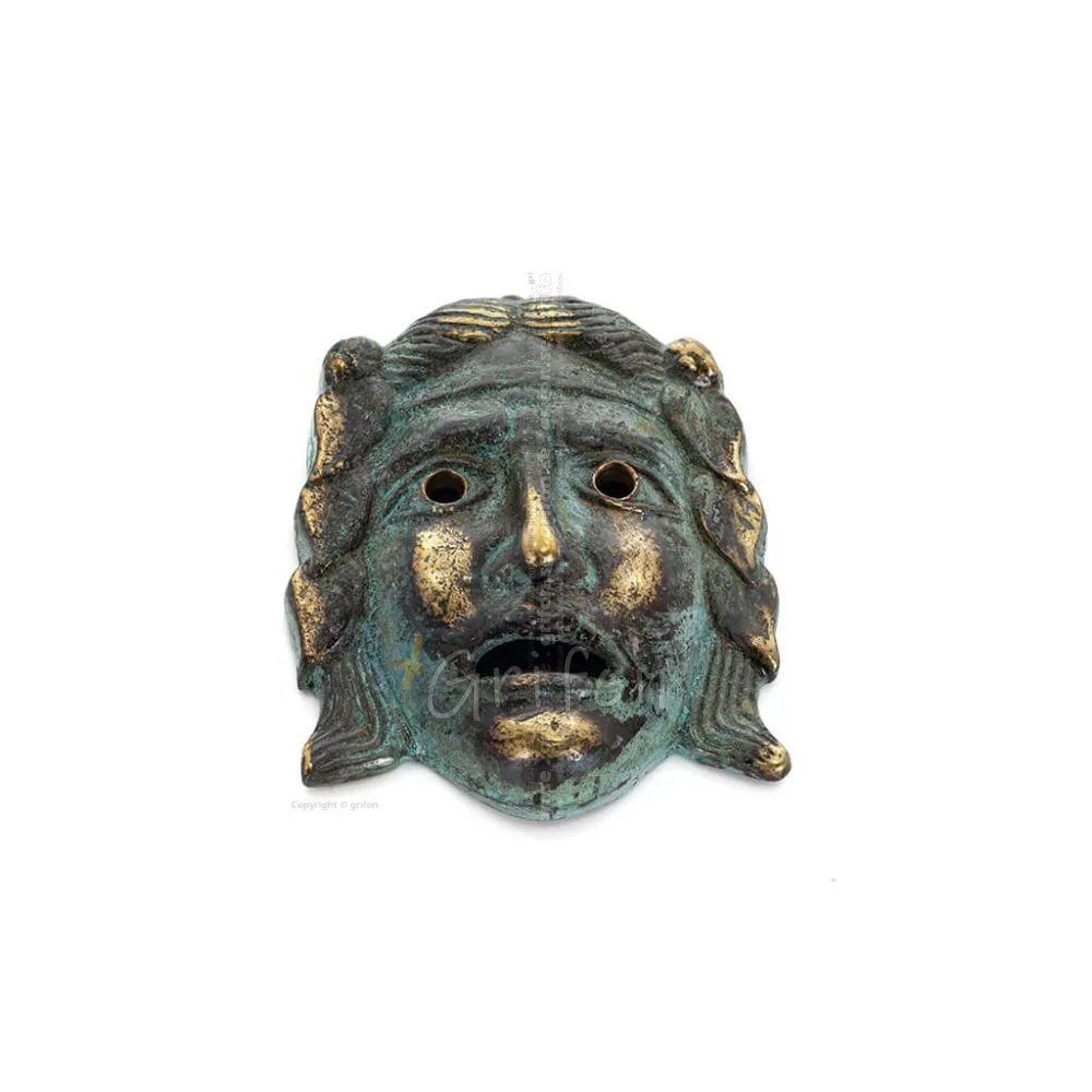 Mask 8cm Helkroppsstaty Bronsdekoration Brons 1 - grifon.se 