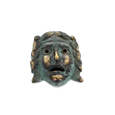 Mask 8cm Helkroppsstaty Bronsdekoration Brons 1 - grifon.se 