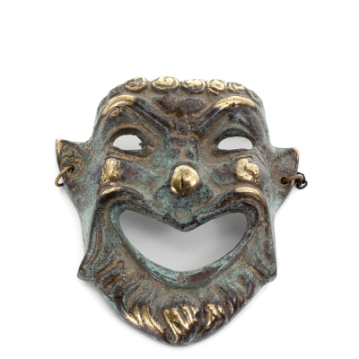 Mask 12cm Helkroppsstaty Bronsdekoration Brons 1 - grifon.se 