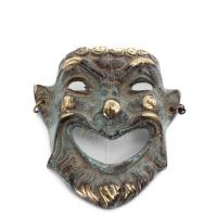 Mask 12cm Helkroppsstaty Bronsdekoration Brons 1 - grifon.se 