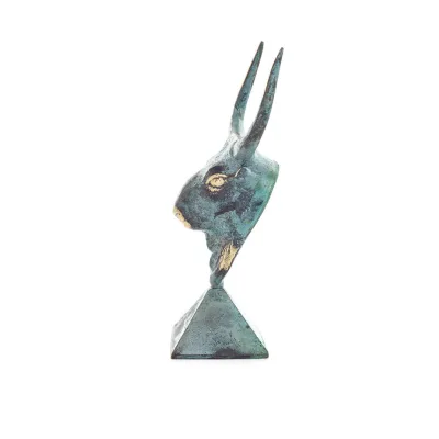 Minotaur: Drottning Pasiphaes son, tjurhuvud, tjurhuvud 20 cm byst, dekorativ staty, minoisk civilisation Brons 3 - grifon.se 