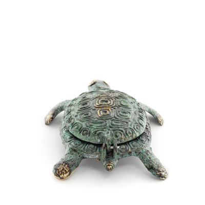 Turtle in ashtray with lid 12x9.7cm Ashtray, Brass decoration Bronze 2 - grifon.se 