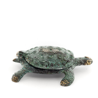 Turtle in ashtray with lid 12x9.7cm Ashtray, Brass decoration Bronze 3 - grifon.se 