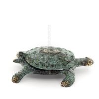 Turtle in ashtray with lid 12x9.7cm Ashtray, Brass decoration Bronze 3 - grifon.se 