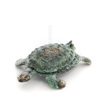 Turtle in ashtray with lid 12x9.7cm Ashtray, Brass decoration Bronze 5 - grifon.se 