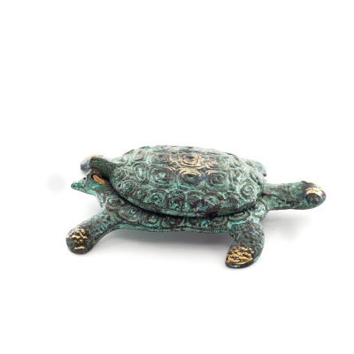 Turtle in an ashtray with a lid 8x6cm Ashtray Bronze 3 - grifon.se 