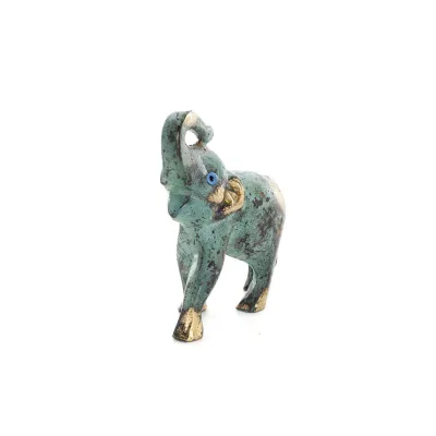 Elephant: symbol of strength, protection, wisdom and good luck 9x8cm Full Body Statue Bronze Ornament Bronze 2 - grifon.se 