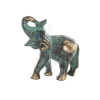 Elefant: symbol för styrka, skydd, visdom och lycka 12x10cm helkroppsstaty Brons Ornament Brons 1 - grifon.se 
