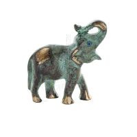 Elefant: symbol för styrka, skydd, visdom och lycka 12x10cm helkroppsstaty Brons Ornament Brons 3 - grifon.se 