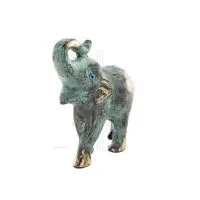 Elefant: symbol för styrka, skydd, visdom och lycka 12x10cm helkroppsstaty Brons Ornament Brons 5 - grifon.se 