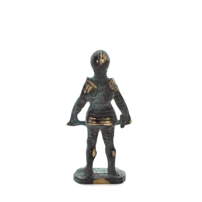 Riddare mini 12x6cm Helkroppsstaty Bronsdekoration Brons 3 - grifon.se 