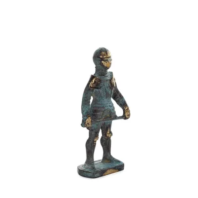 Riddare mini 12x6cm Helkroppsstaty Bronsdekoration Brons 5 - grifon.se 